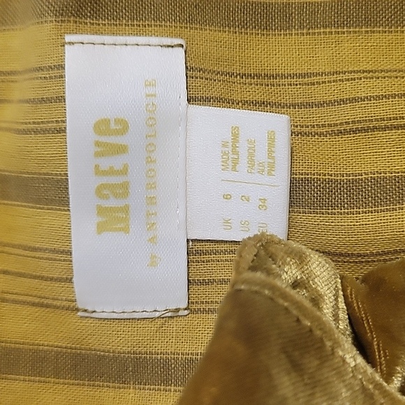 Maeve by Anthropologie Velvet Button Down Shirt - Picture 2 of 8